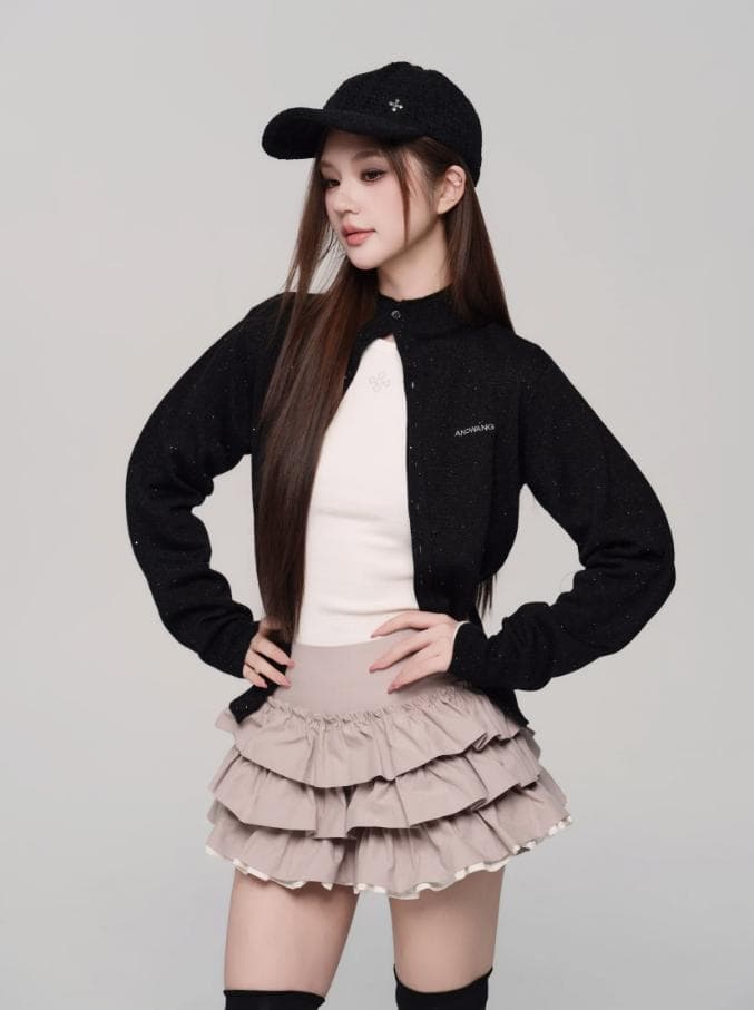 スカート andwang Charm Frill Culotte Mini Skirt