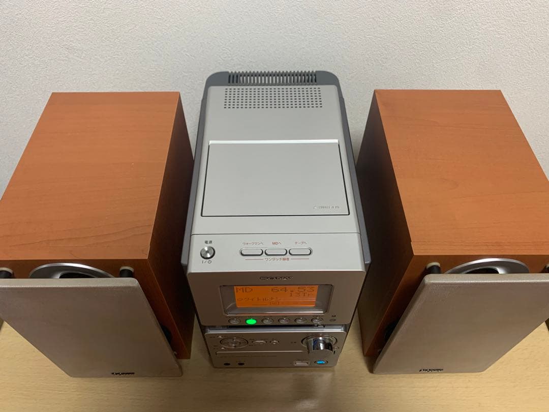 SONY MD搭載オールインワンコンポ CMT-M35WM リモコン付き