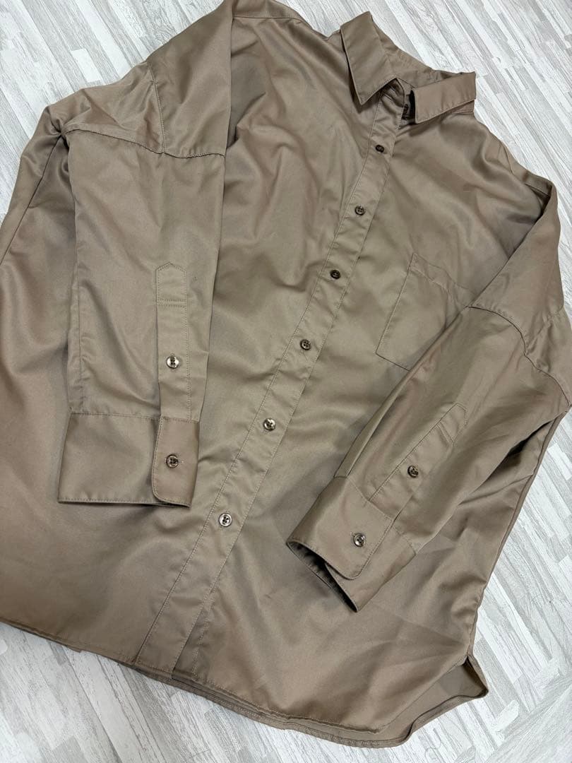 anuans スタンダードシャツ ベージュ