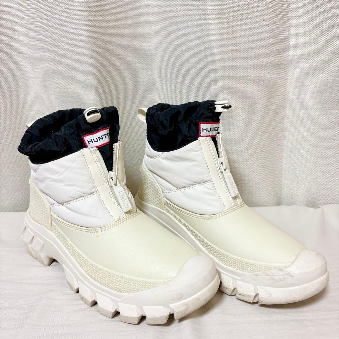 HUNTER 防水ブーツ ホワイト/スノーブーツ