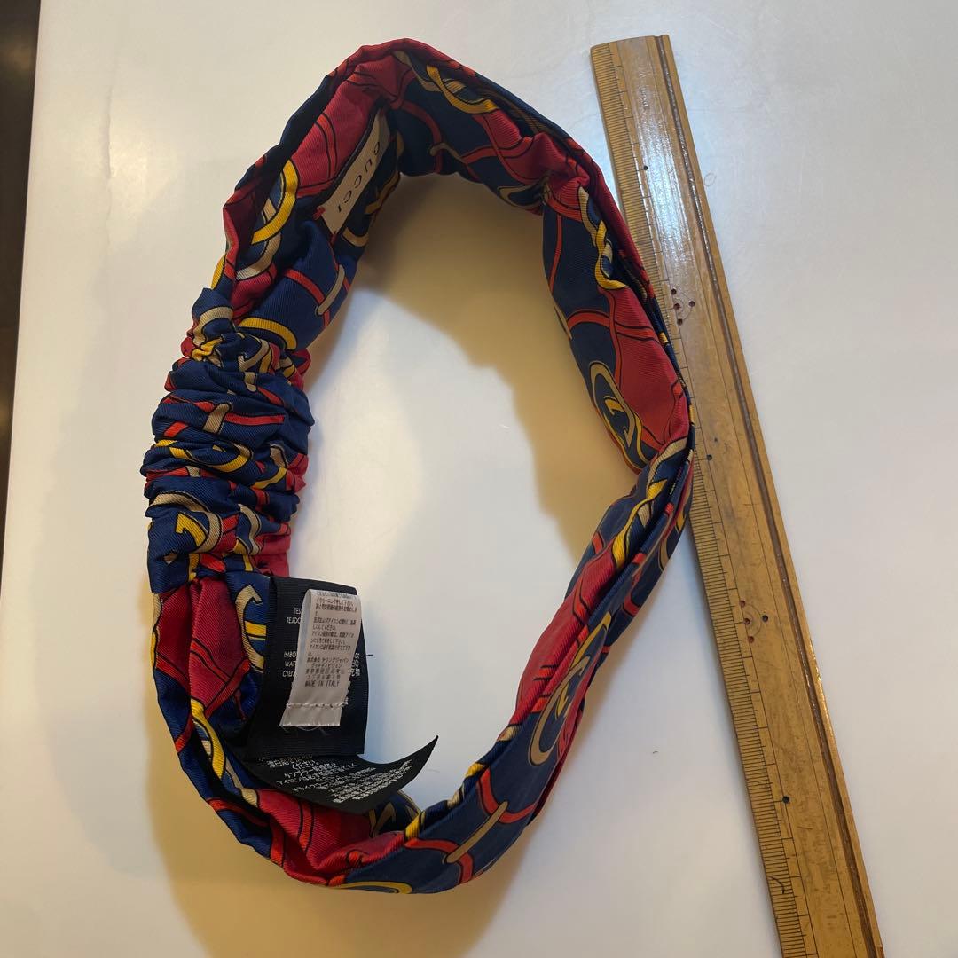 【GUCCI 】シルク ヘアバンド ロゴパターン！