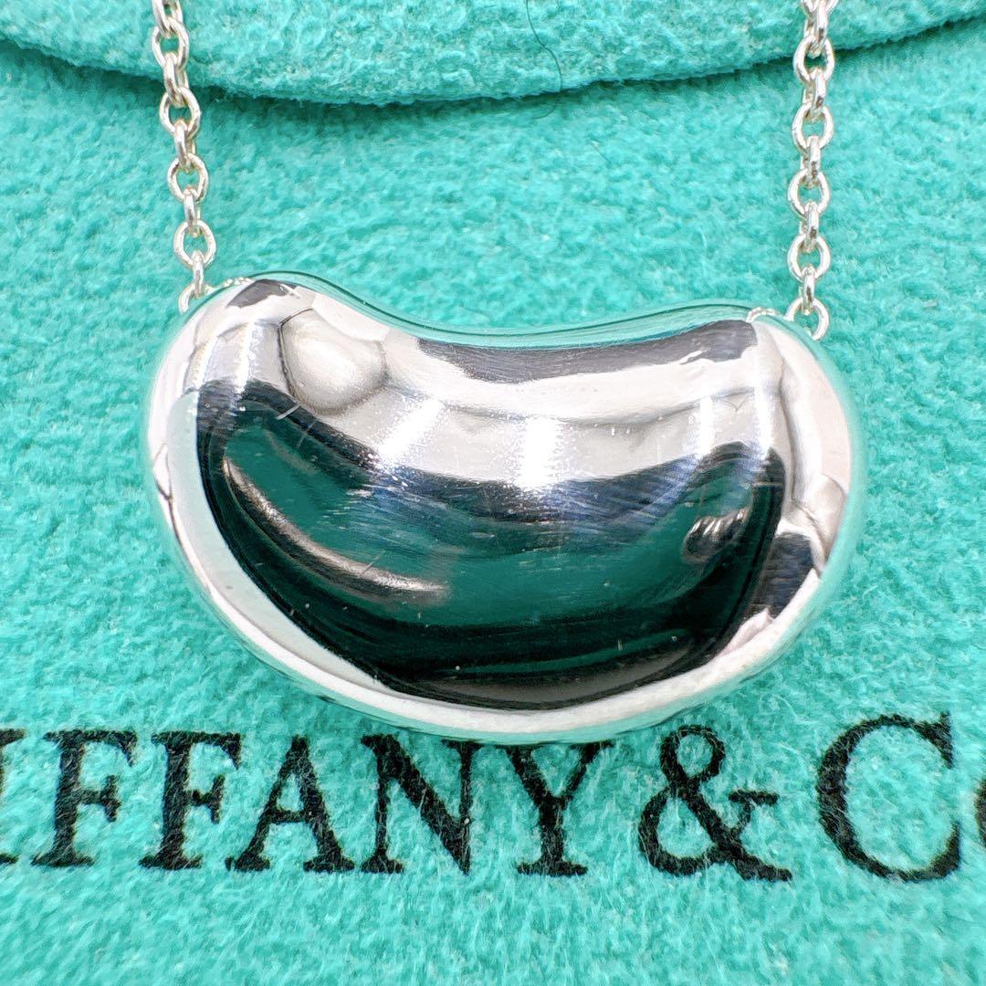 極美品 オールドティファニー ビーン ラージ ネックレス シルバー925