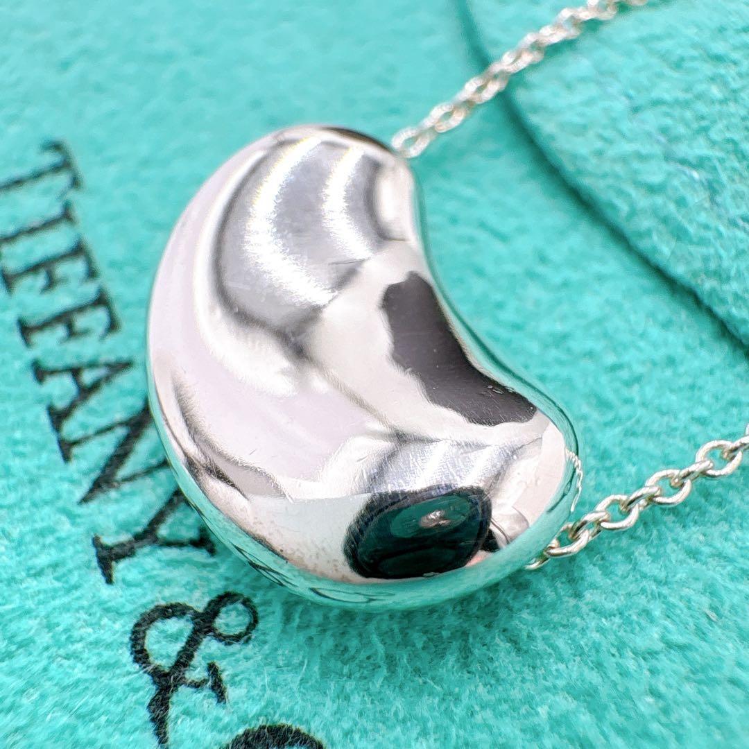 極美品 オールドティファニー ビーン ラージ ネックレス シルバー925