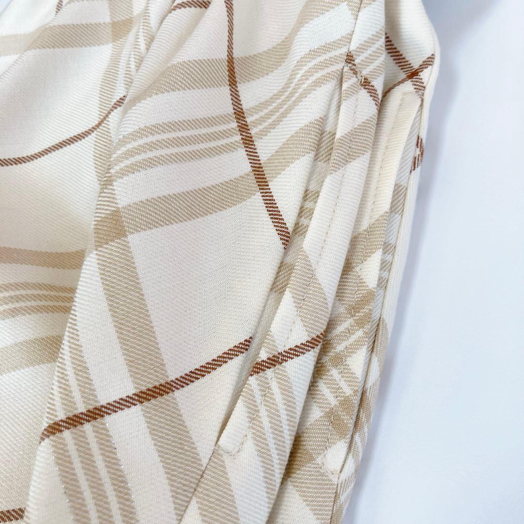 ヒロミチナカノ ベージュ×チェック セレモニー 入学 卒園 フォーマル