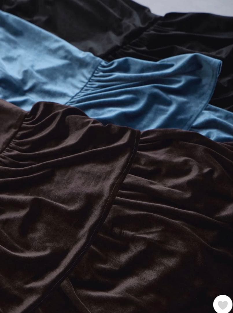 オーバーイー　ベロアキャミティアードワンピース　ブラウン96