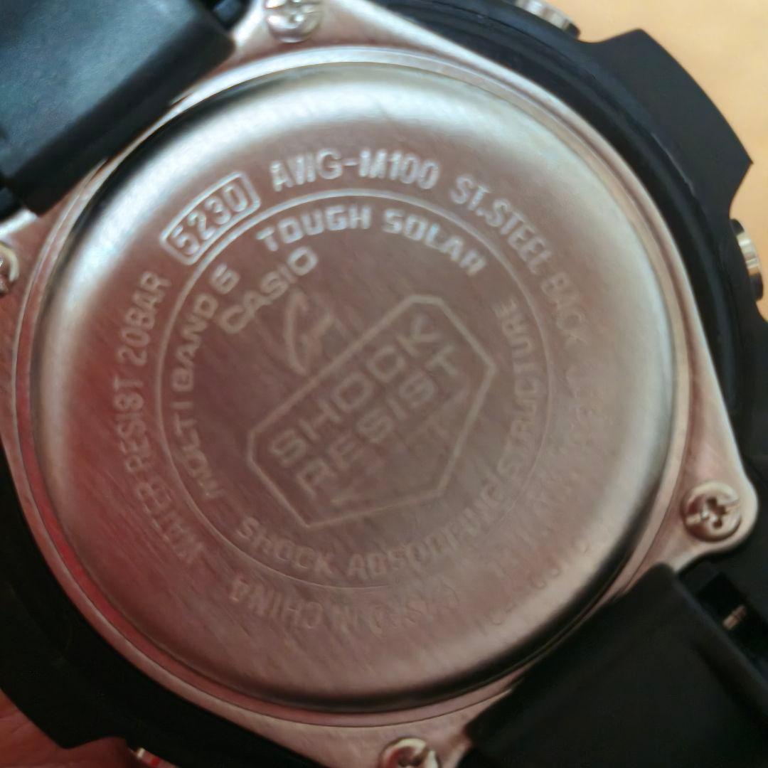 新品同様 カシオ G-SHOCK AWG-M100-1AJF 電池新品異常無し
