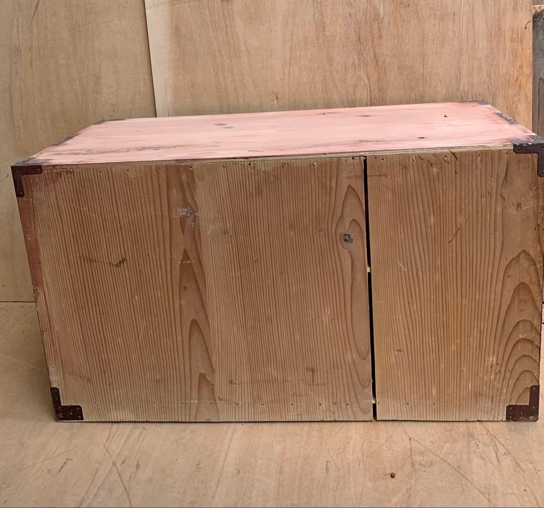 古い木味　二本松箪笥　引き出し2杯子引き出し2杯チェスト　古家具