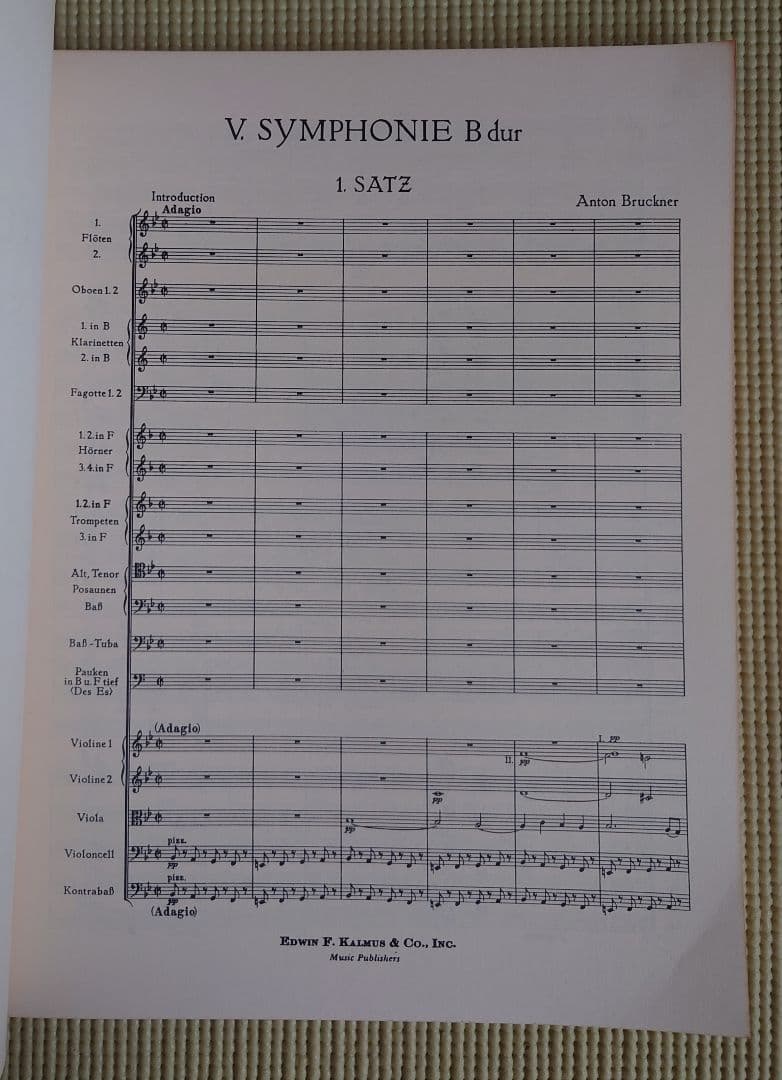 【廃番品】KALMAS（カルマス）　ブルックナー交響曲第5番スコア
