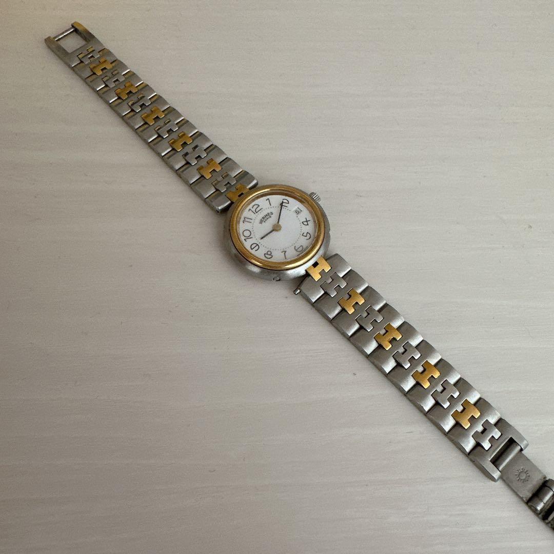 エルメス クリッパー レディース腕時計 コンビ シルバー×ゴールド
