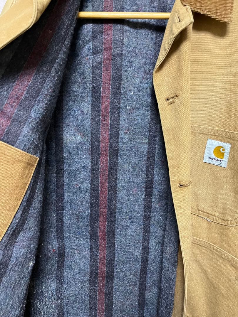 80sカーハートCarhartt フェードカバーオールブランケット　サイズ不明
