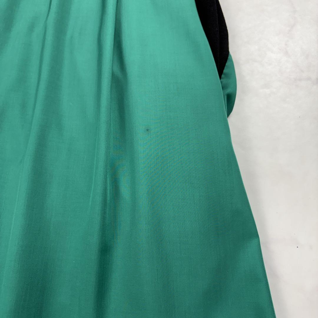 近年美品✨ LE PHIL ニットコンビ プリーツワンピース 黒 緑