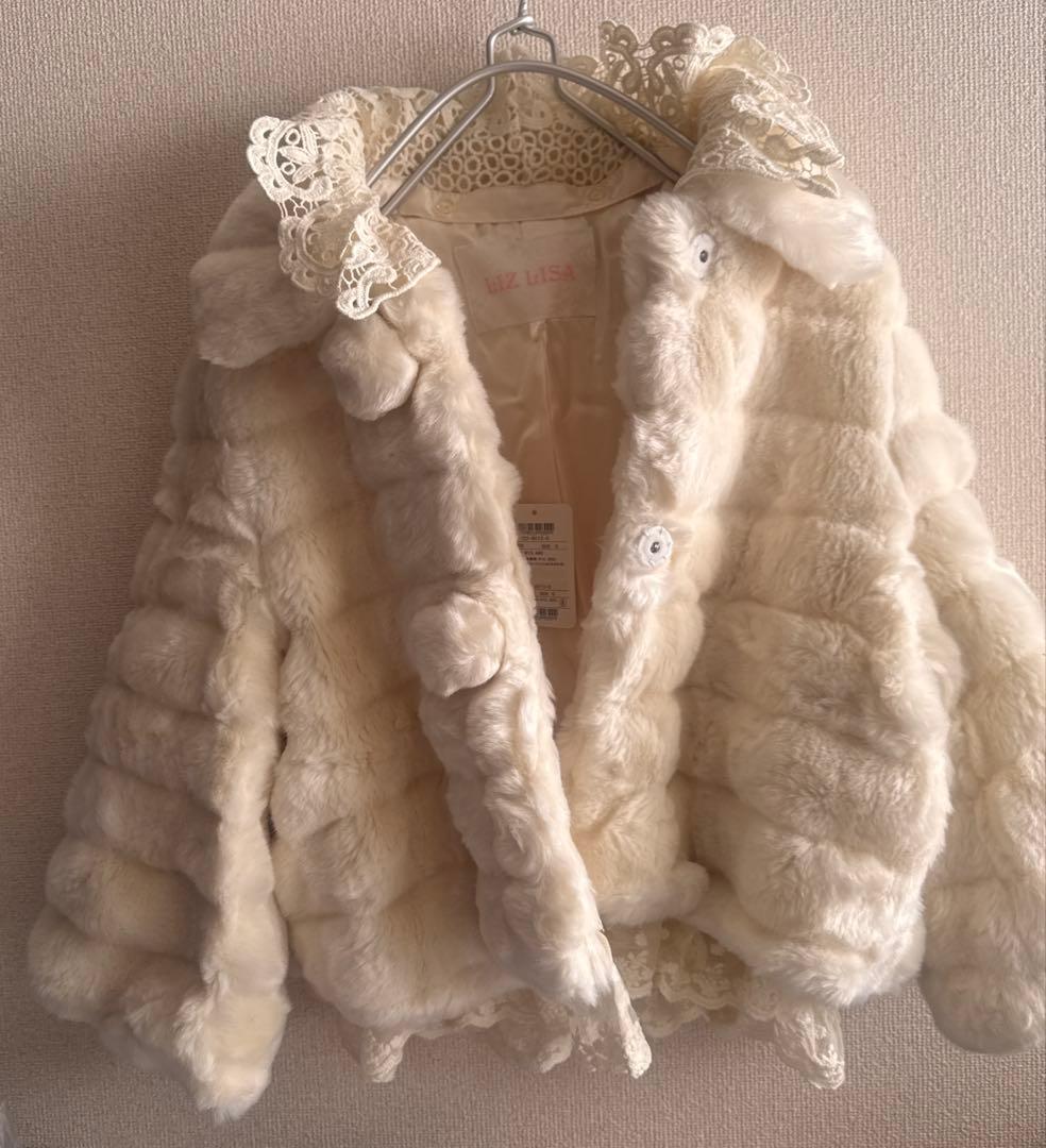 リズリサ フェイク ファー コートLIZ LISA レース ショート タグ付き