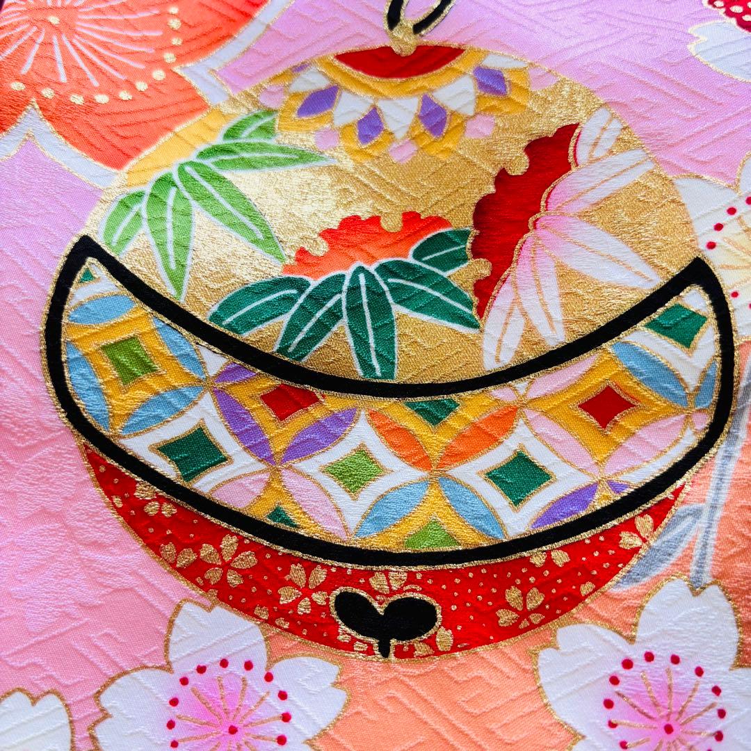 【新品】 日本伝統色 杏色❗️日本製 お宮参り産着 女の子 京友禅 刺繍入 襦袢付