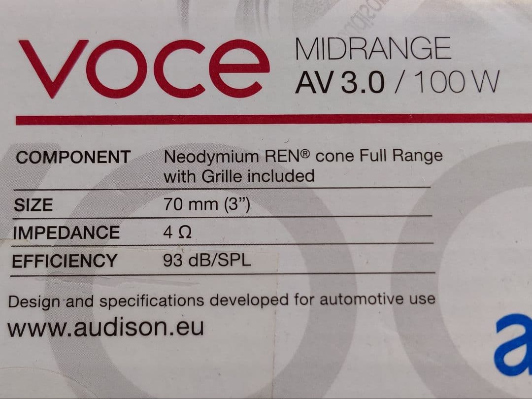 Audison Voce AV 3.0 オーディソン　ヴォーチェ　未使用品