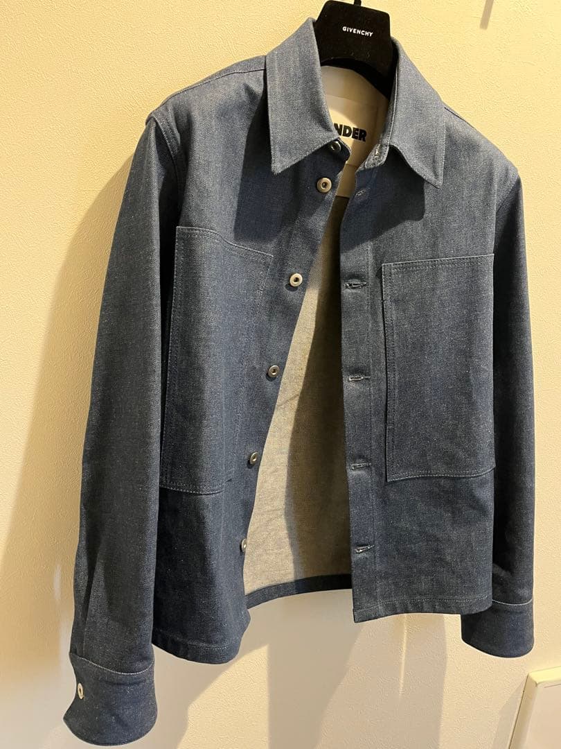 JIL SANDER デニムジャケット エルボーレザーパッチ 44