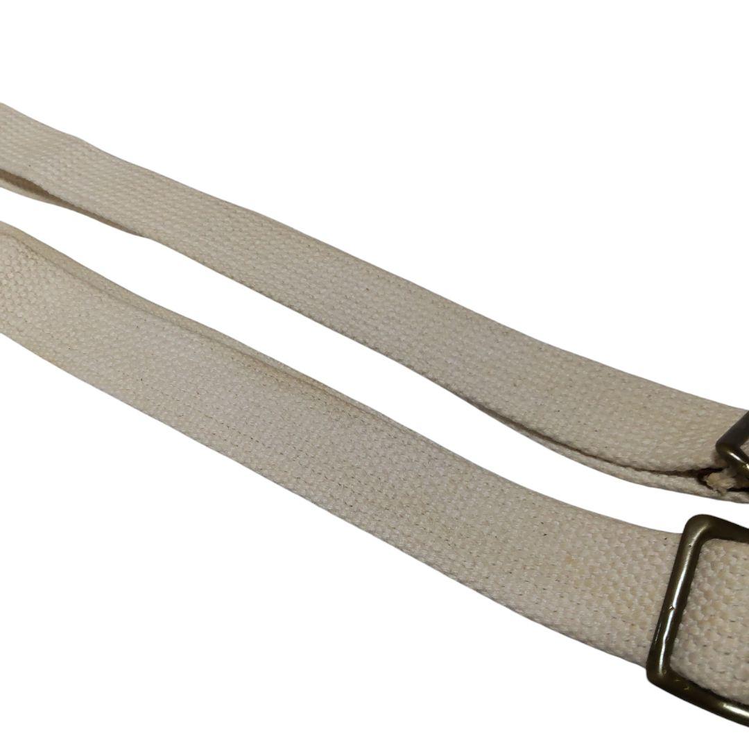 Unknown クラシック レザー×キャンバス ブレイシーズ サスペンダー