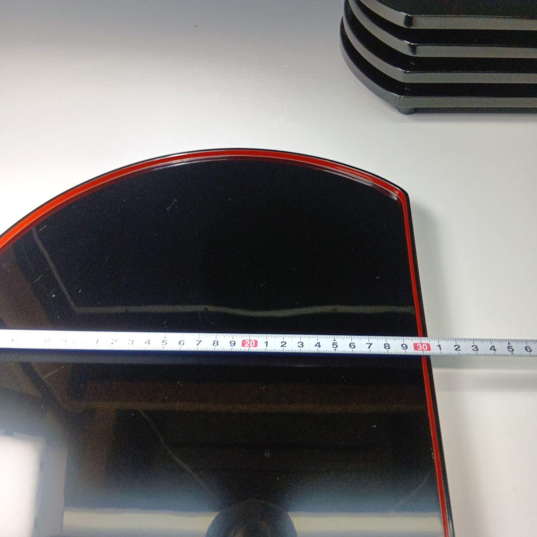 値下げ木製　輪島塗(塗師)静峰造　半月盆5枚　 共箱