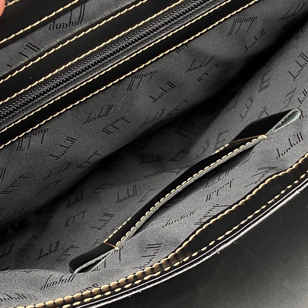【美品】ダンヒル 2way ビジネスバッグ ショルダー 鍵付き A4収納可