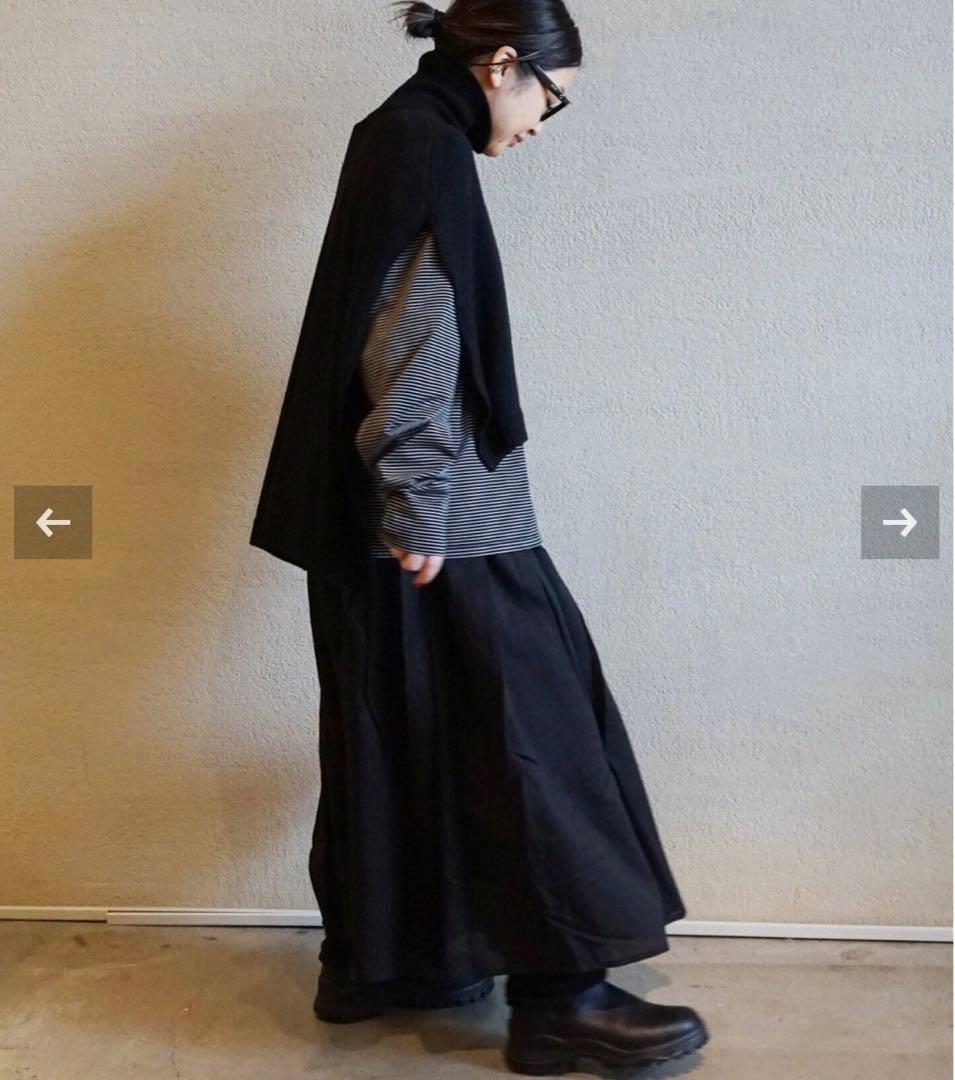 ジャーナルスタンダードラックス ライトジャージー タートルポンチョ 黒