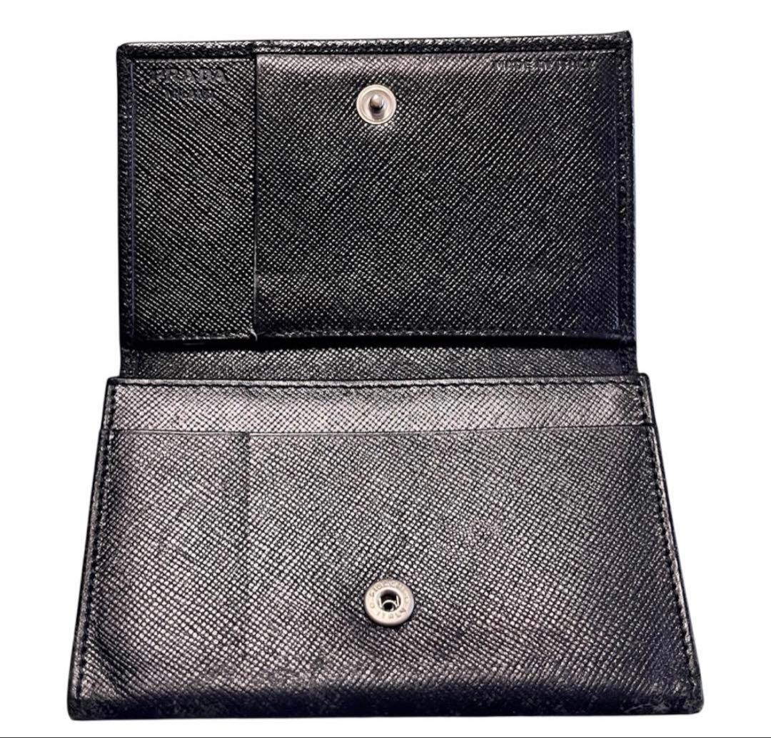 り*り様 PRADA プラダ サフィアーノ レザー カードケース 名刺入れ ブラ