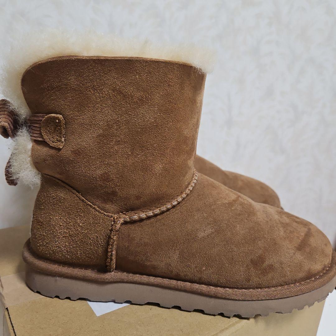 UGG Australia ブラウン ムートンブーツ ベイリーボウ コーデュロイ