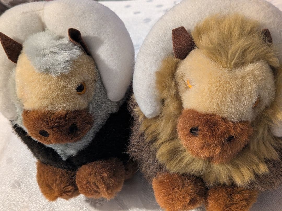 昭和レトロ　バイソンぬいぐるみ✕2 U.U.U. レア