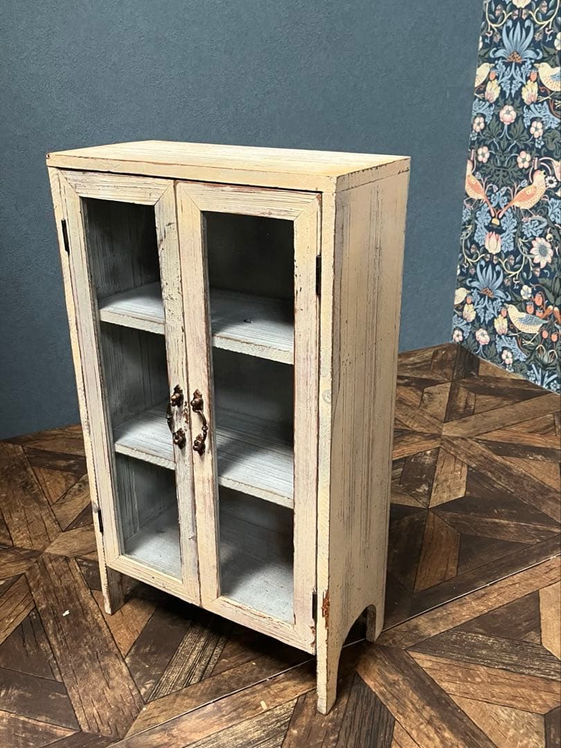 sarah＊キャビネット 飾り棚 インテリア 白家具 ショーケース