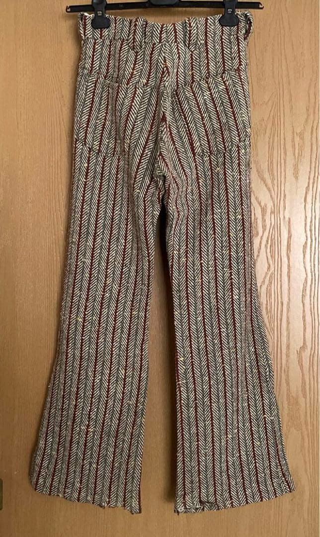 レア ヴィンテージ UFO フレアパンツ talonジップ ブラウン ストライプ