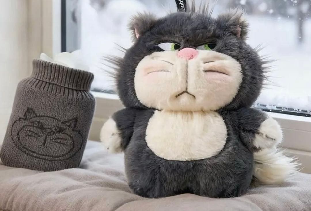 海外限定 ディズニー ルシファー 湯たんぽ付き ぬいぐるみ バック3way