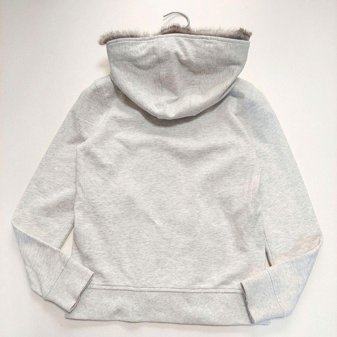 BURBERRY BLACK LABEL　ファー付フーディパーカー　ノバチェック