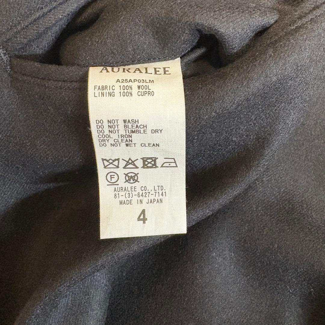 【新品未使用】AURALEE☆スラックス☆4☆ダークチャコール