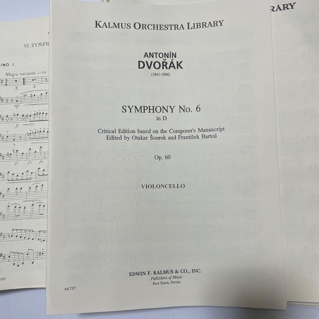 【オーケストラパート譜】ドヴォルザーク:交響曲第6番Bartos校訂版