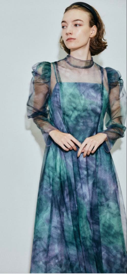 COCODEALアートプリントレイヤー2ピースワンピース サイズ1 美品✨