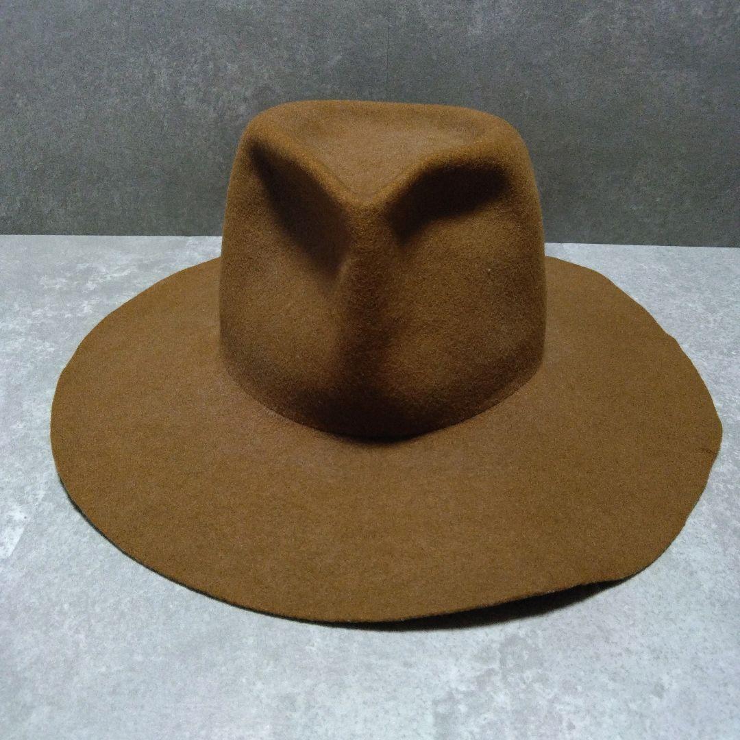 KIJIMA TAKAYUKI ブラウン ワイドブリムハット 2 フェルト