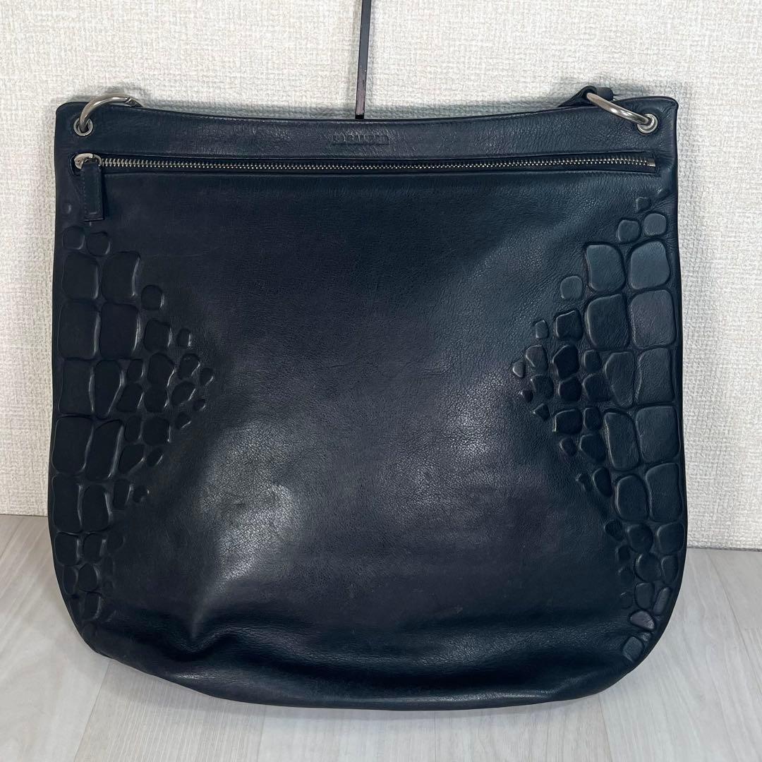 【希少】JIL SANDER　ショルダー バッグ　ラフ シモンズ期　立体エンボス