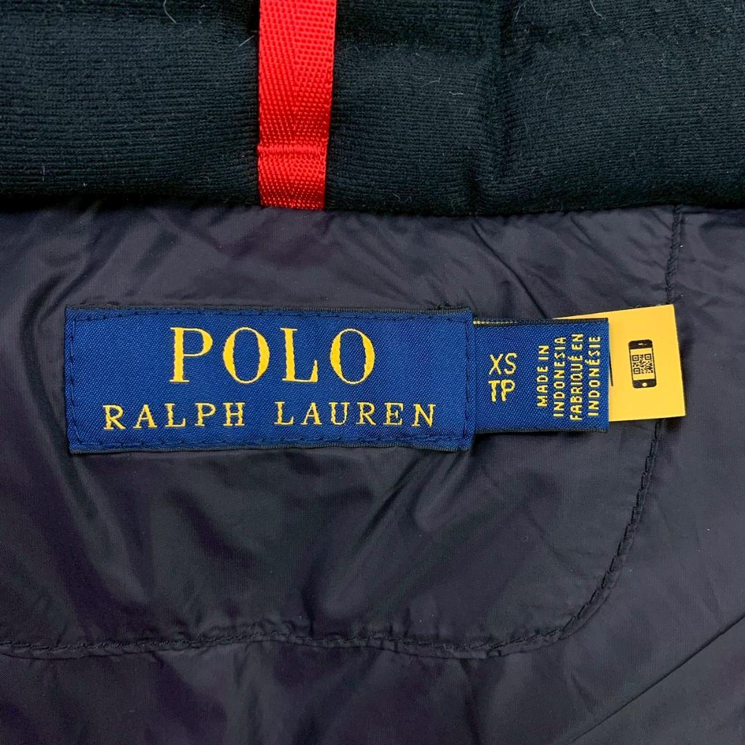 美品★ポロラルフローレン ダウンベスト ビッグポニー ブラック XS　E094