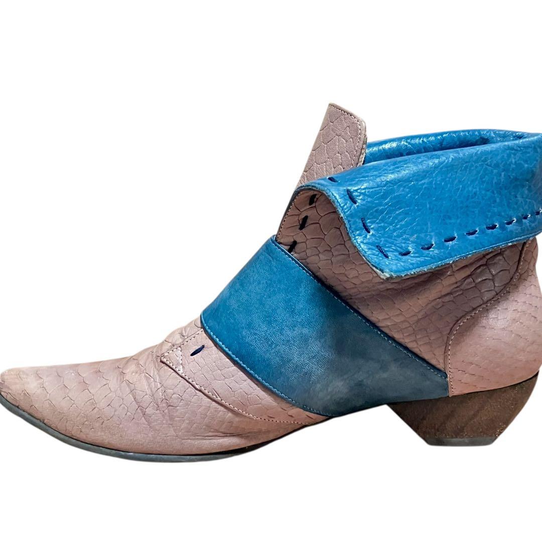 希少✨John Fluevog パイソン型押　アンクルブーツ　8.5 ギャルソン