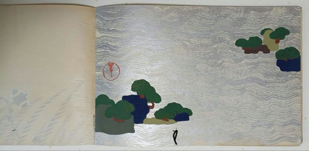 琳派神坂雪佳の稀版画図案画帖ちく佐（弐)図案版画12図柄揃い明治34年出版