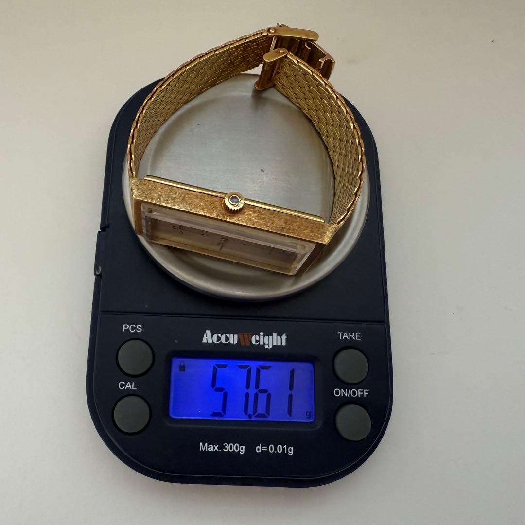 専用金無垢オメガ手巻き腕時計　750 k18 刻印あり　スタイリッシュなデザイン