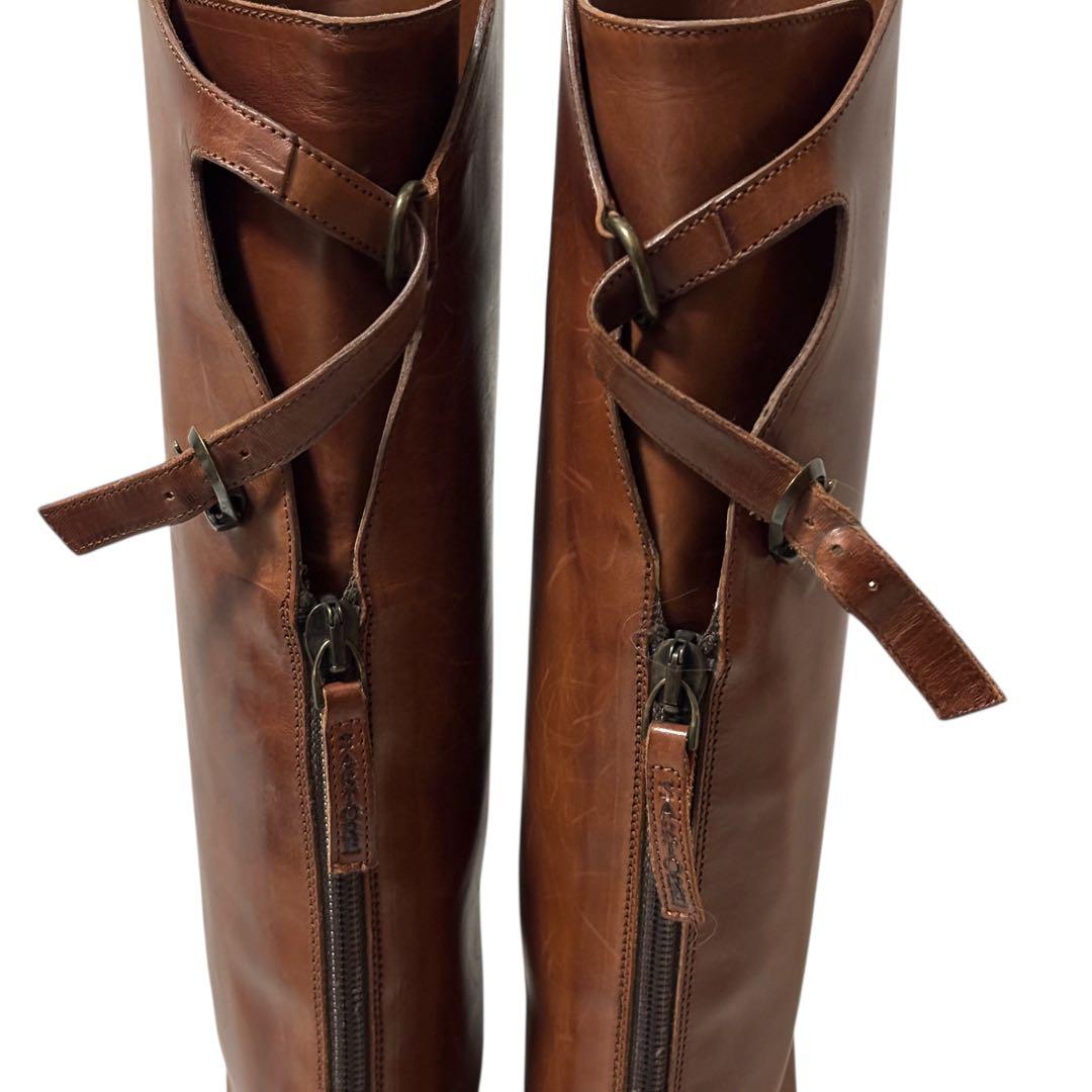 【美品】SARTORE サルトル　バックジップ　ジョッキーブーツ　23.5