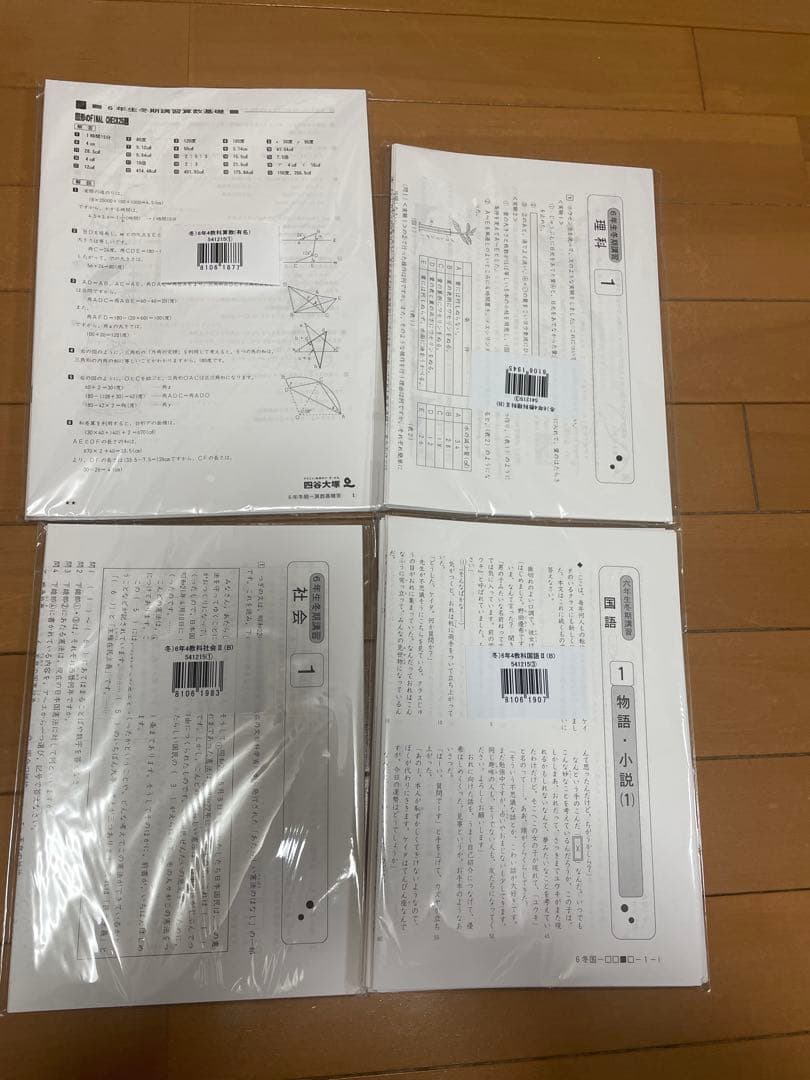 四谷大塚　予習シリーズ演習問題集　有名校対策　漢字とことば　計算　季節講習　6年
