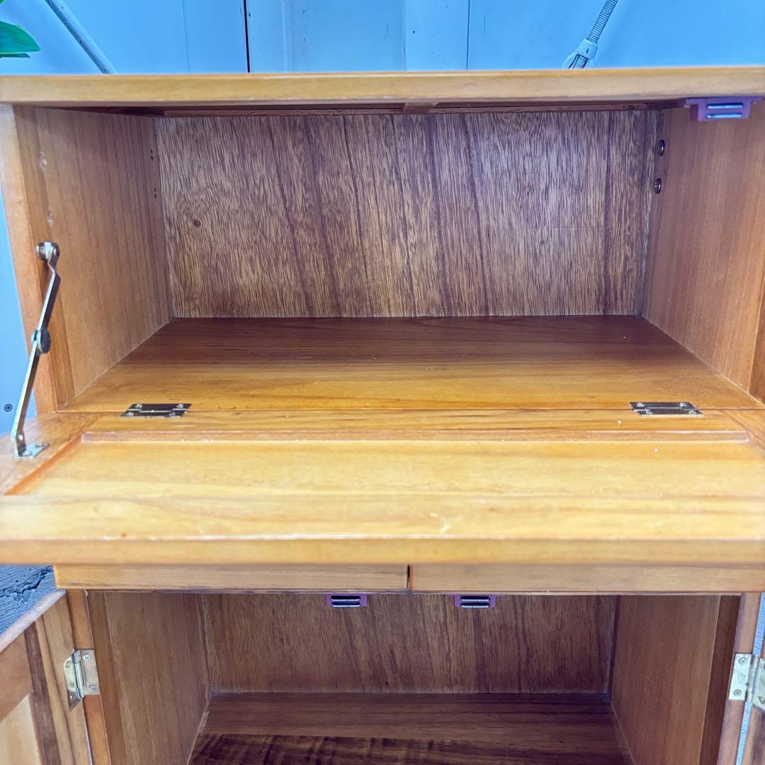 木製キッチンワゴン タイル天板 キャスター付 キャビネット