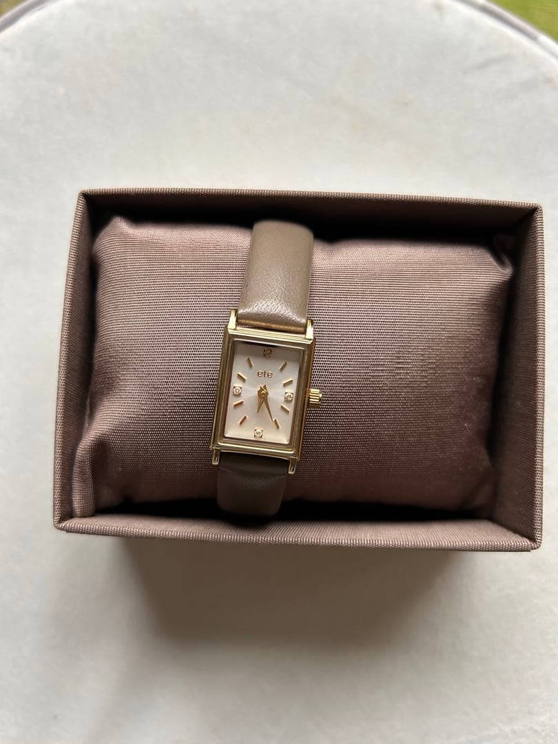 ete ウォッチ レクタングルフェイス ダイヤモンド