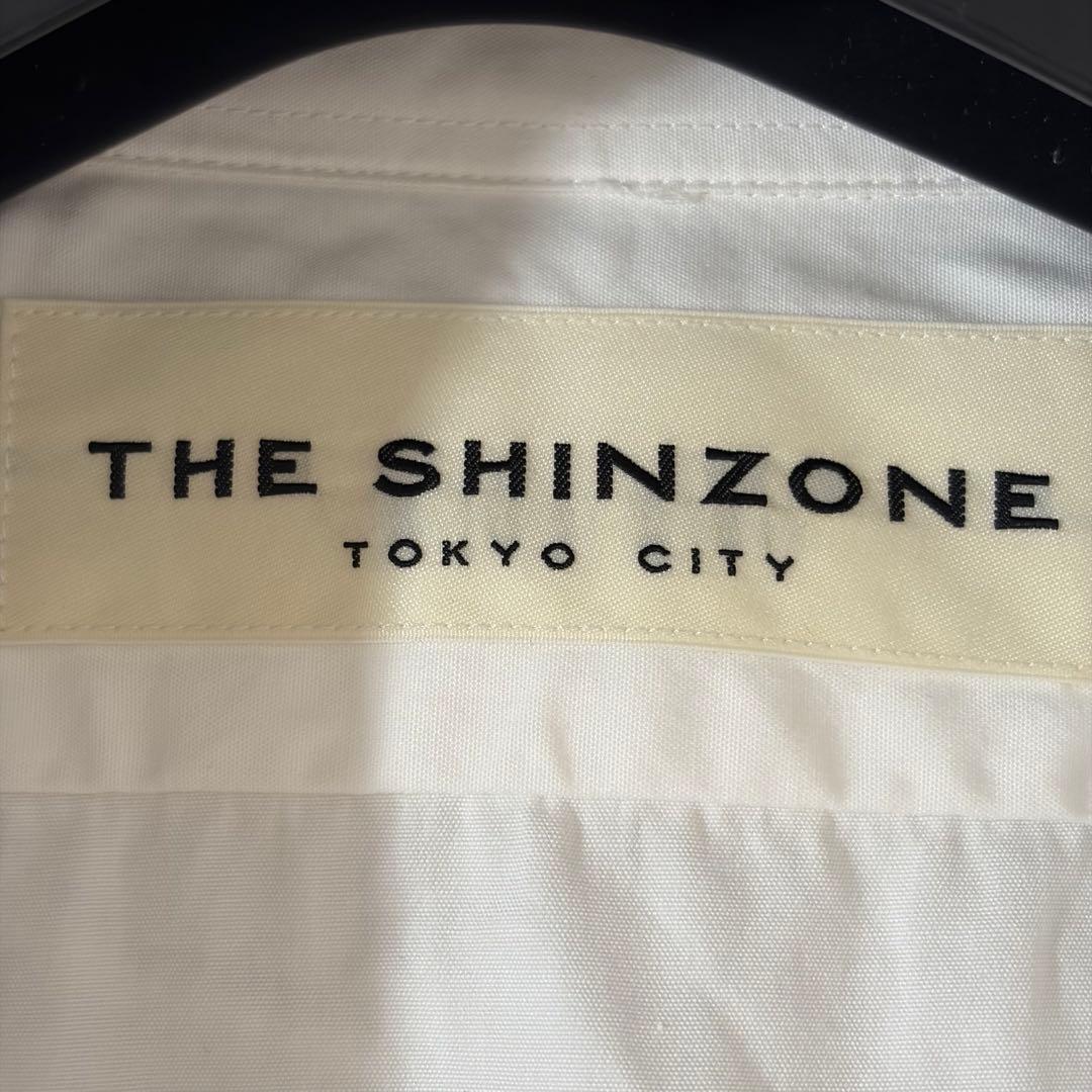 極美品　ザシンゾーン　25SS ショートペックシャツ　クロップド丈　ホワイト