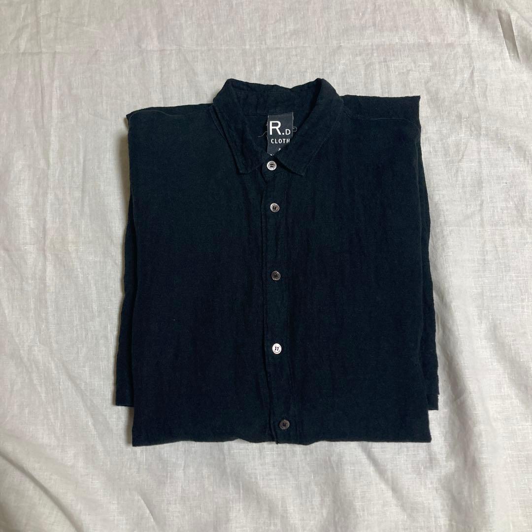 R&D.M.Co- オールドマンズテーラー 　リネン　ロングワンピース　黒系