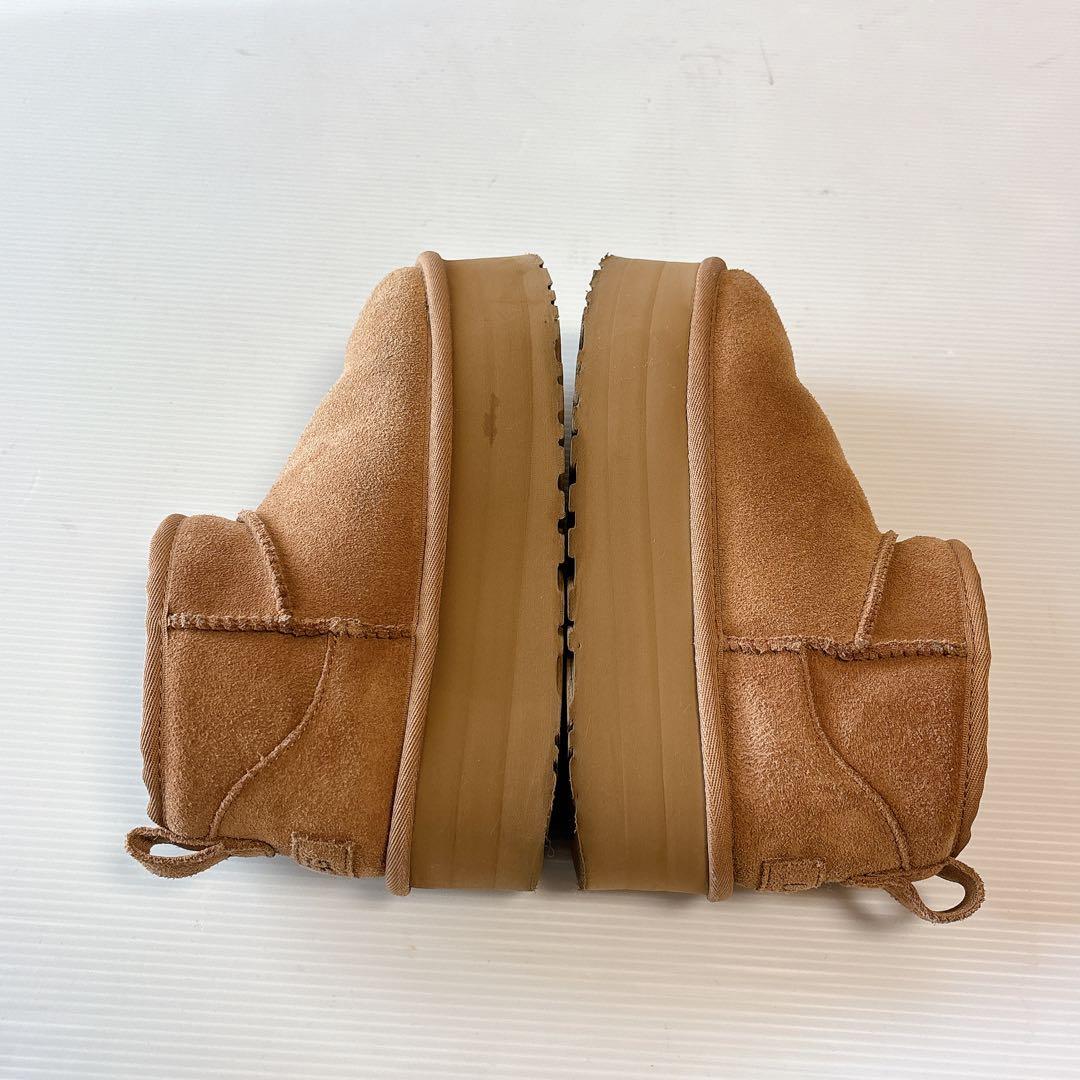 美品⭐︎UGG クラシックウルトラミニプラットフォーム　チェスナット22.0㎝
