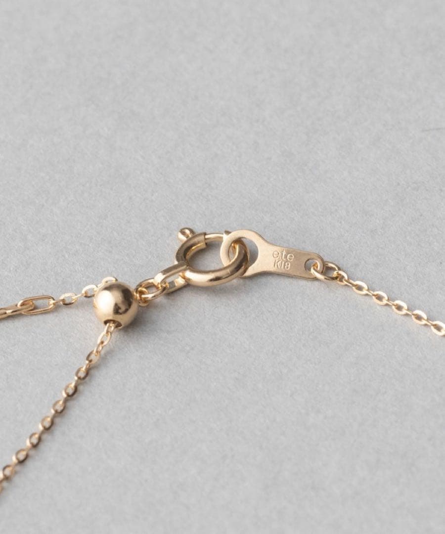 ete K18YG ミラーカットチェーン ネックレス イエローゴールド