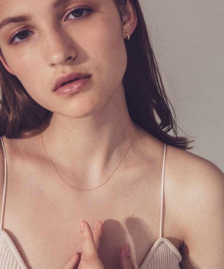 ete K18YG ミラーカットチェーン ネックレス イエローゴールド