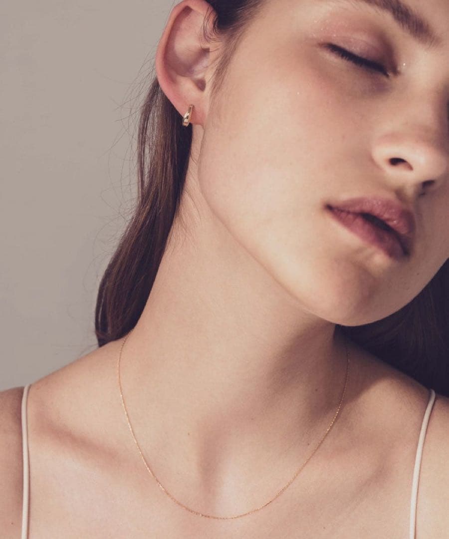 ete K18YG ミラーカットチェーン ネックレス イエローゴールド