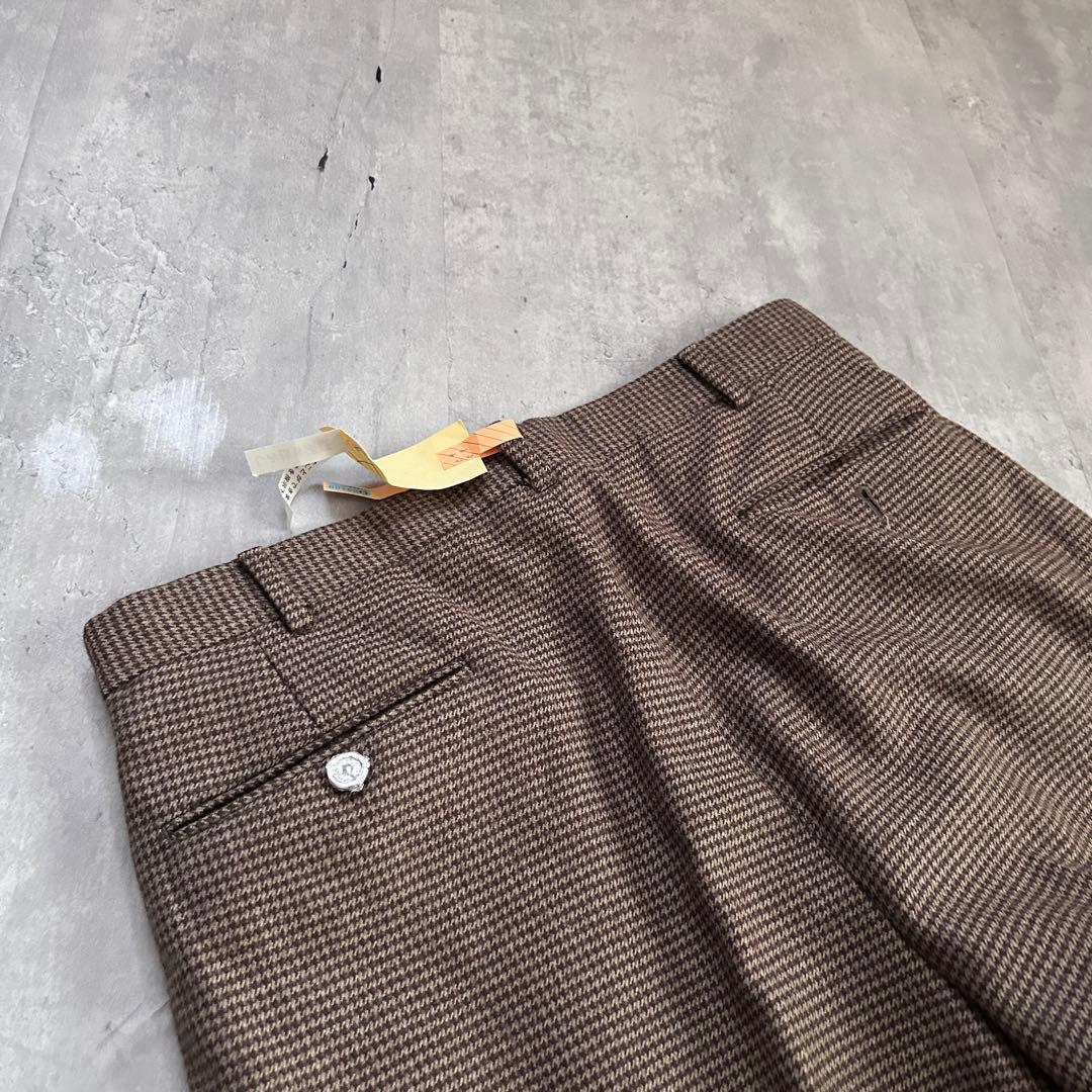 ポロバイラルフローレン 90s 千鳥格子 ウールスラックス 2タック 秋冬 82
